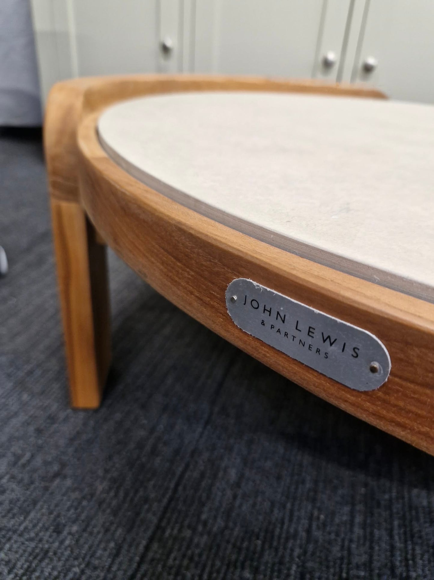 Outdoor Garden Coffee Table - Solid Teak Wood and Cement