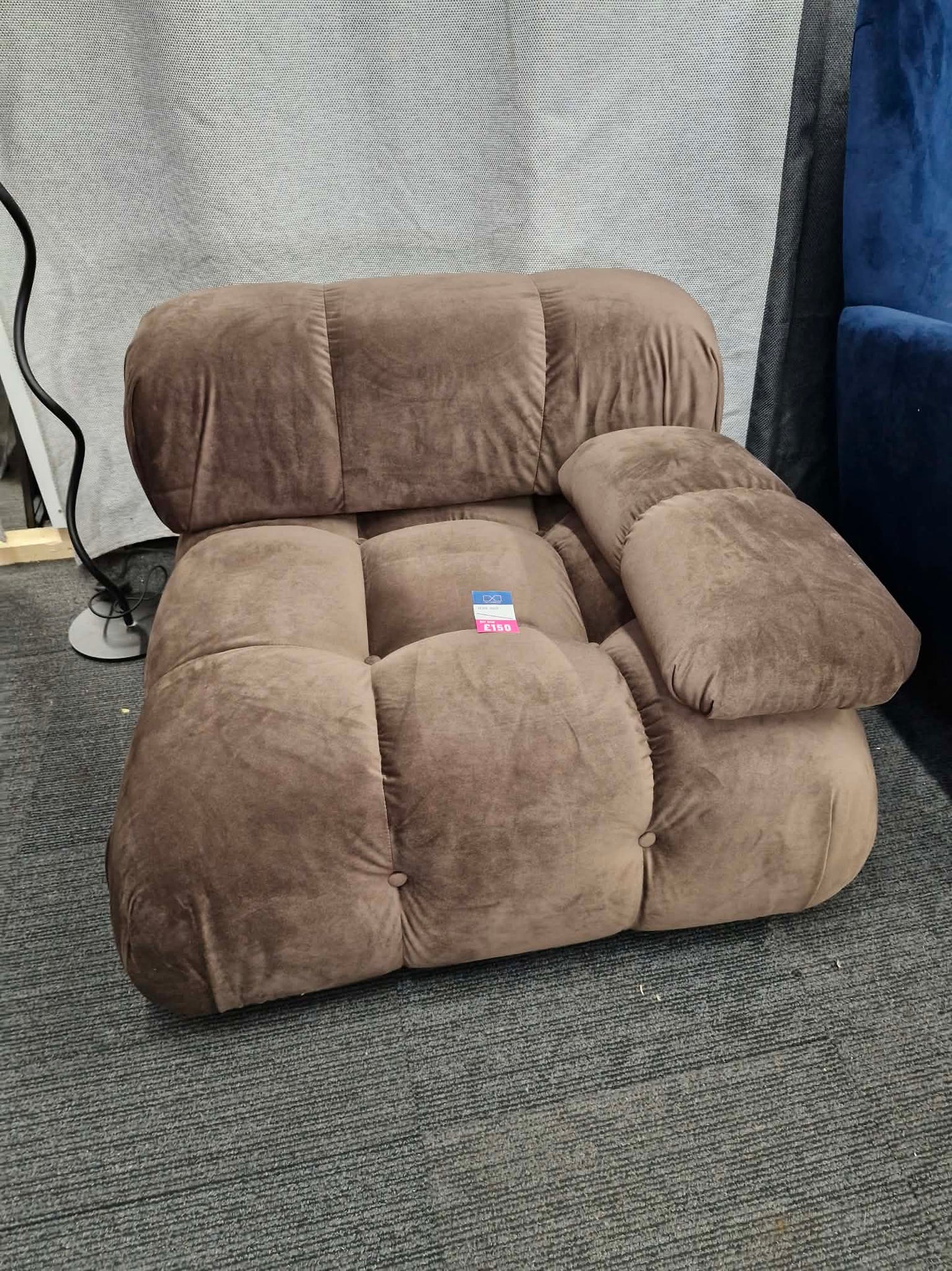 Bubble Style seat  / Armchair Brown Chocolate Velvet