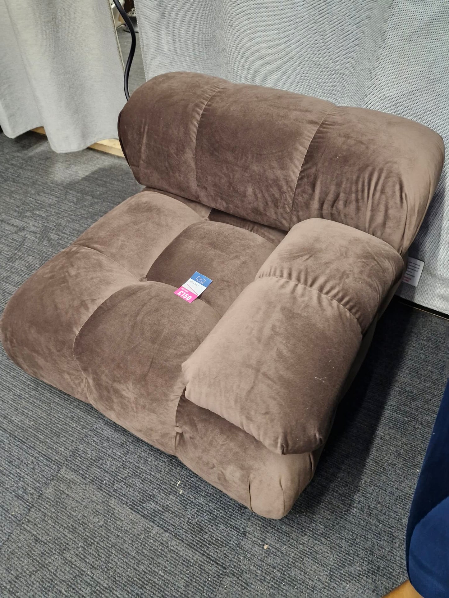 Bubble Style seat  / Armchair Brown Chocolate Velvet