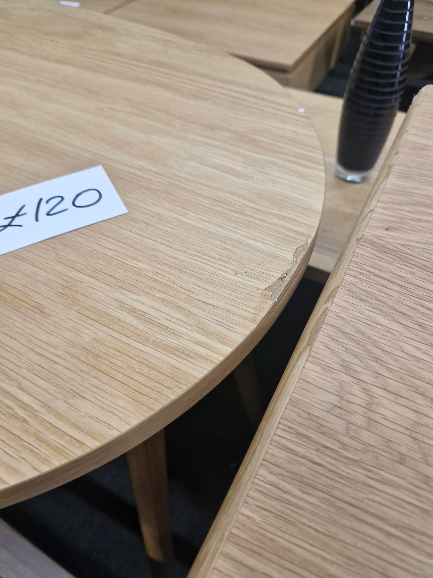Bean Organic Shape Oak Desk with drawer