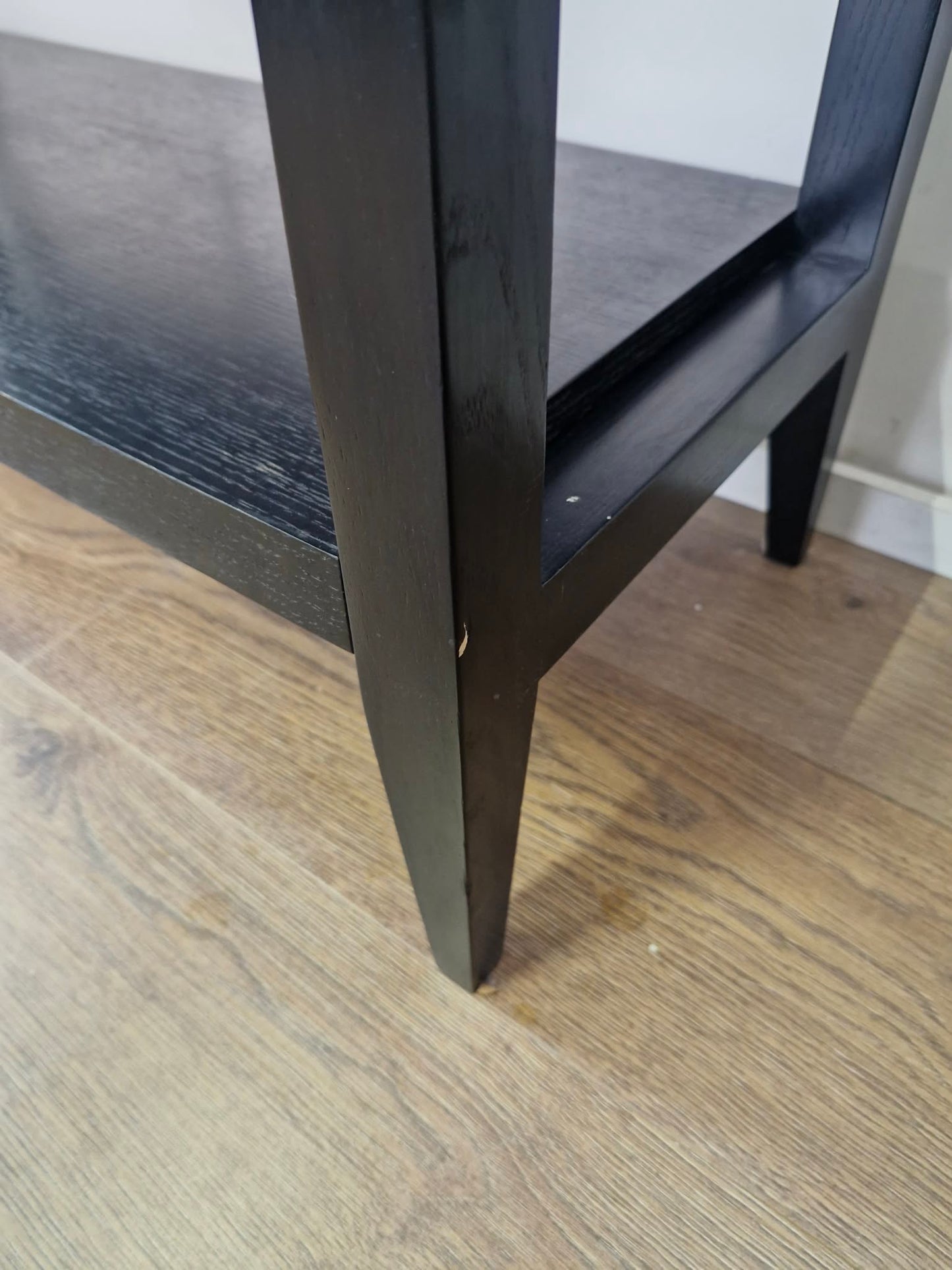 Black Tall Shelving Unit with Drawers / Bookcase