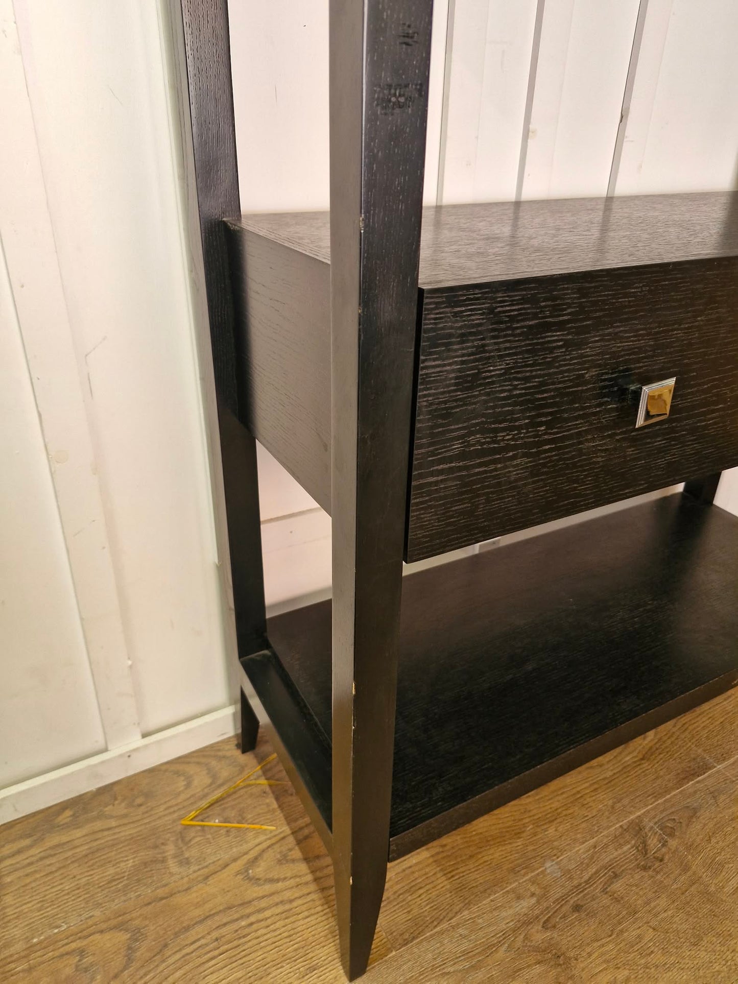 Black Tall Shelving Unit with Drawers / Bookcase