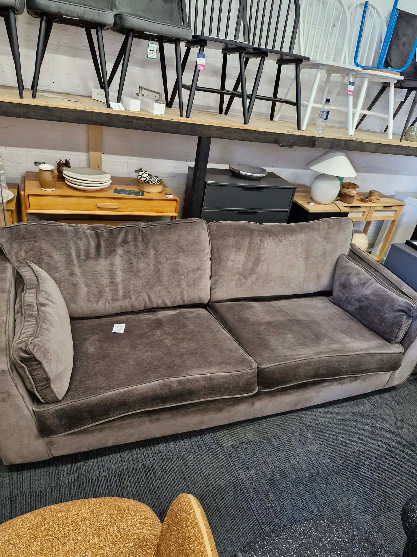 Dark Brown Large 3-4 seater sofa