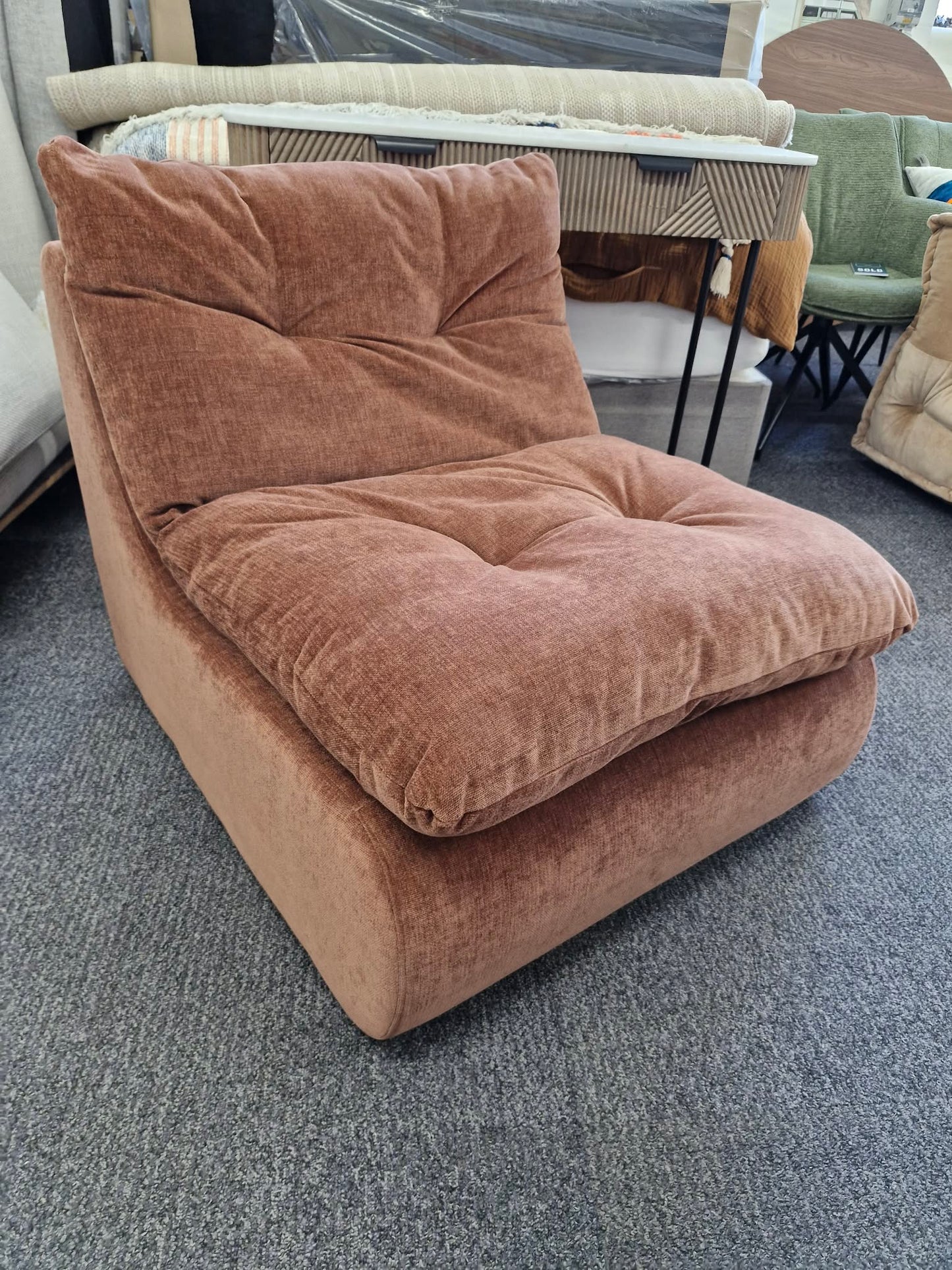 Burnt Orange / Rust Accent Chair / Armchair / Bedroom Lounge chair