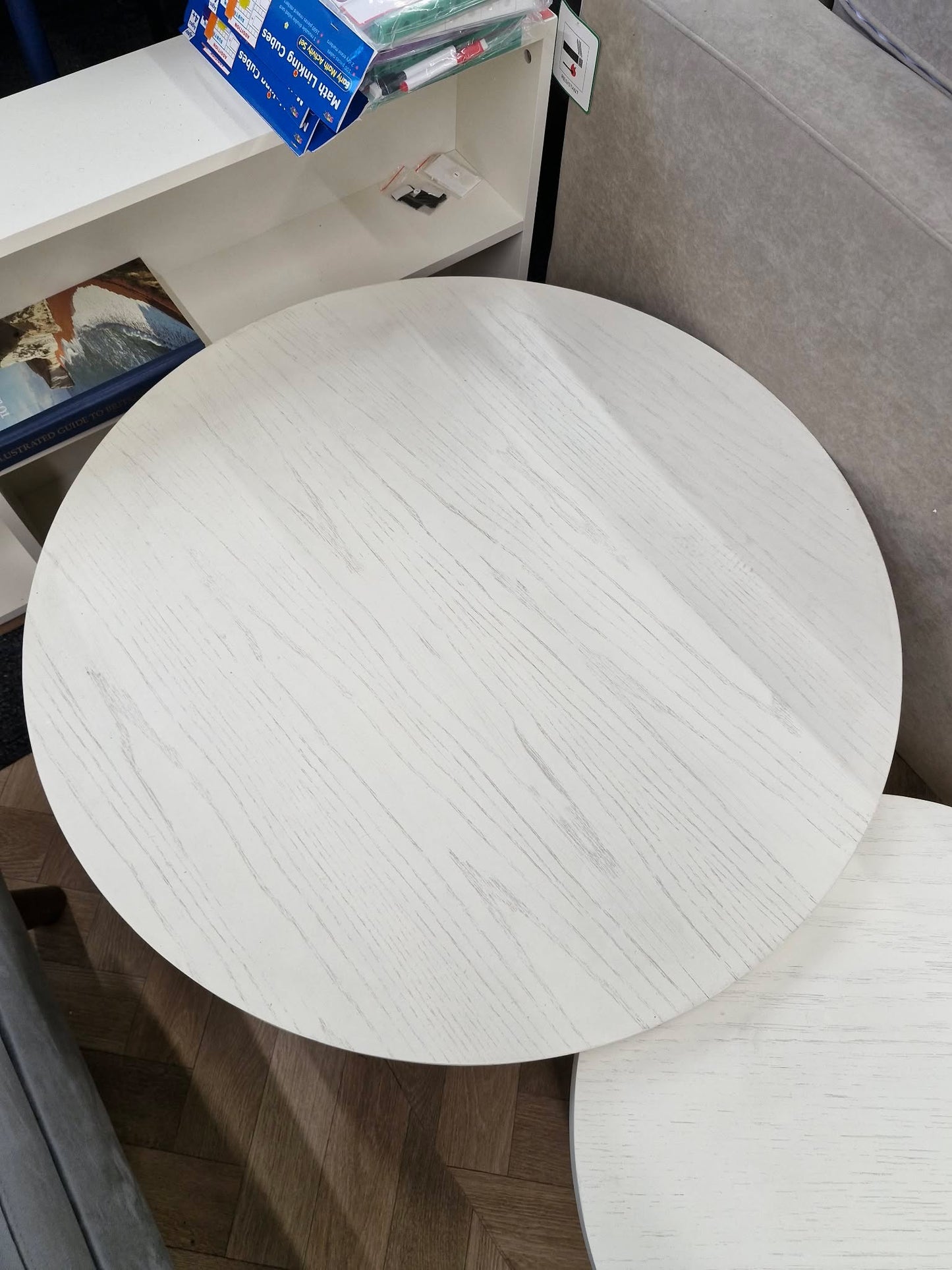 White Large Round Nest of Tables