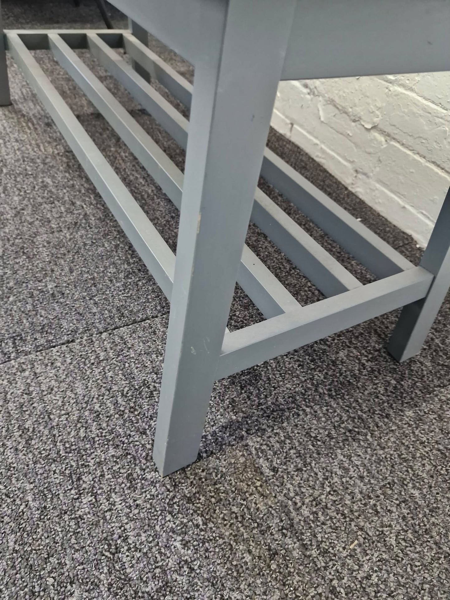 Hallway Bench with Shelf / Oak and Dark Grey Charcoal