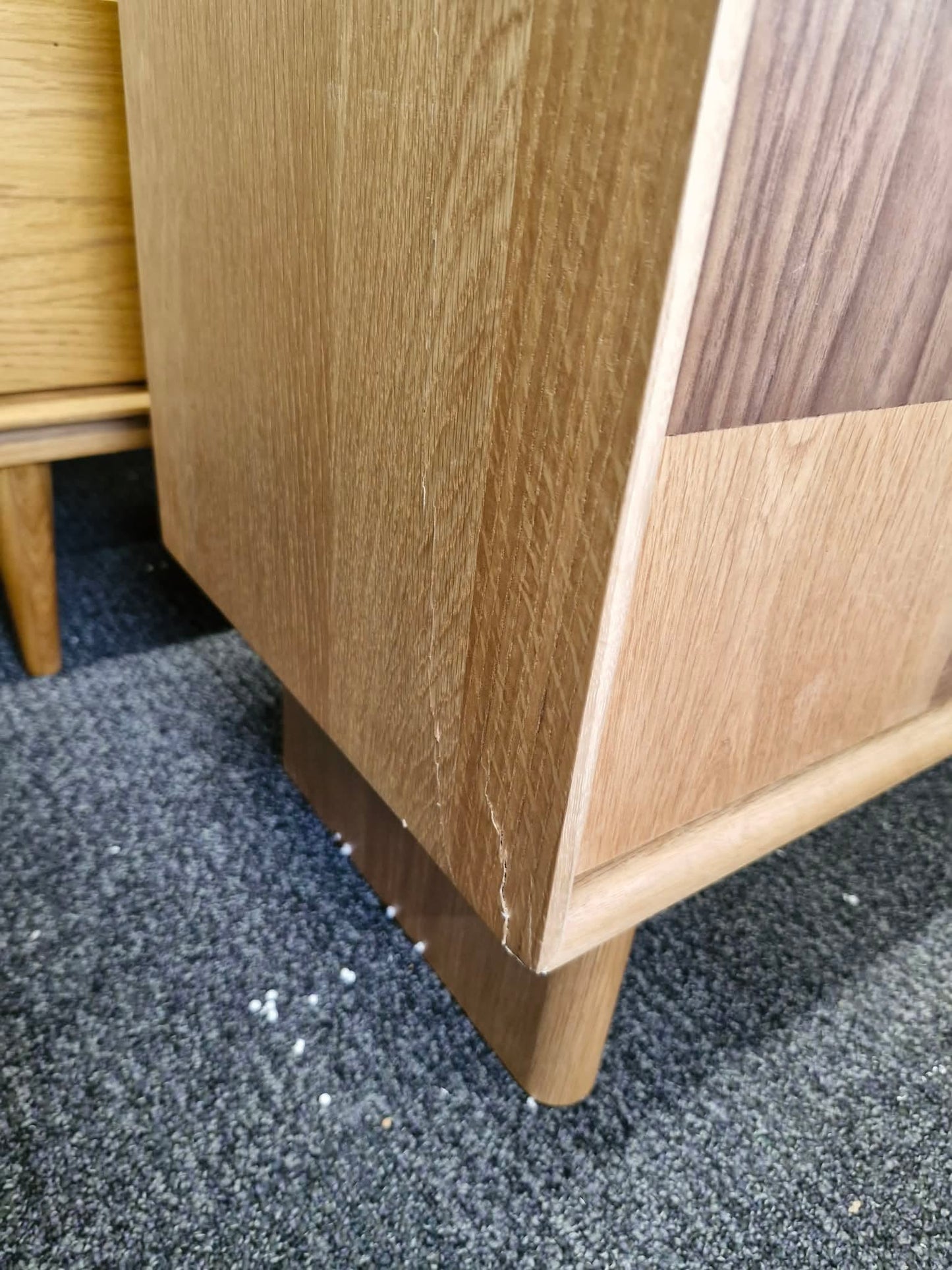 Compact Sideboard Cupboard  / Small Light and Dark Wood Cabinet