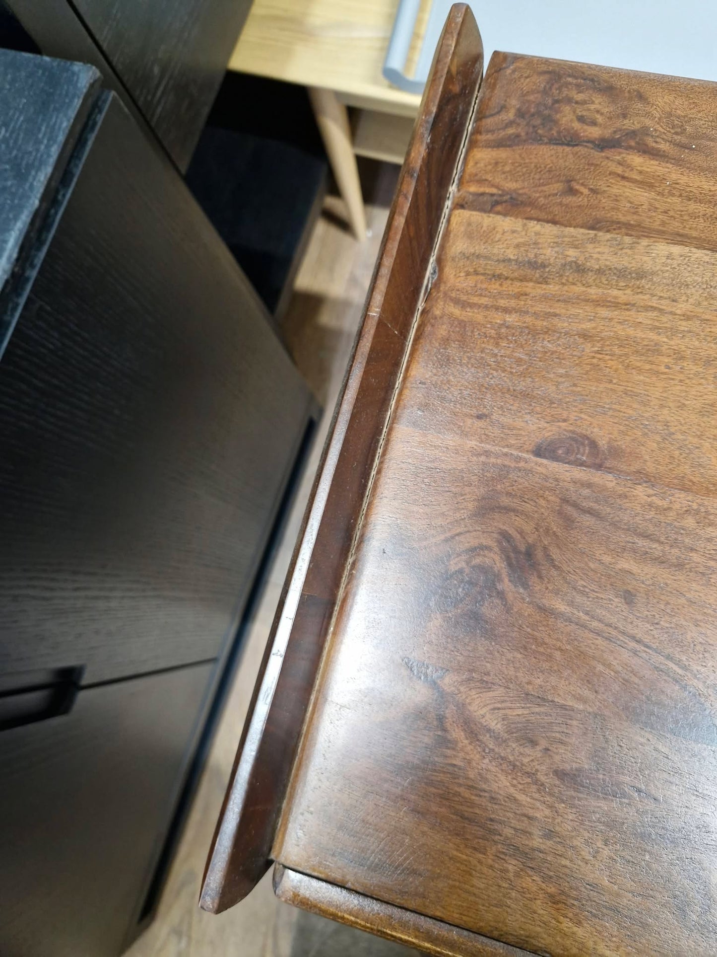 Solid Dark Wood Desk / Dressing table / Console table with Drawers