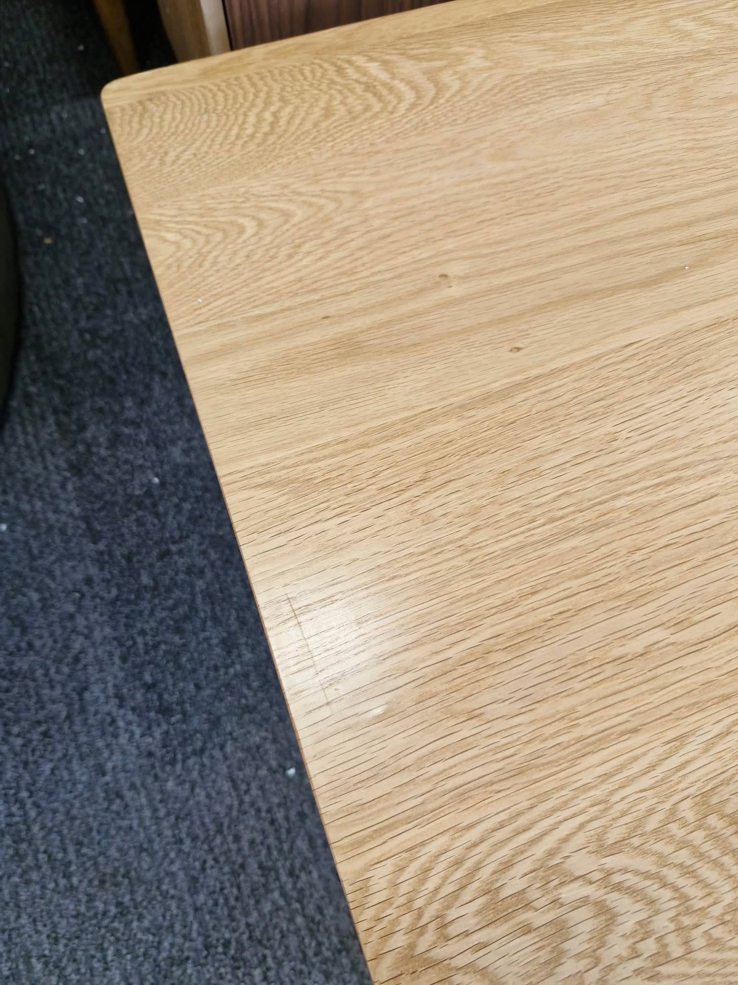 Solid Oak Coffee Table with Storage Shelf