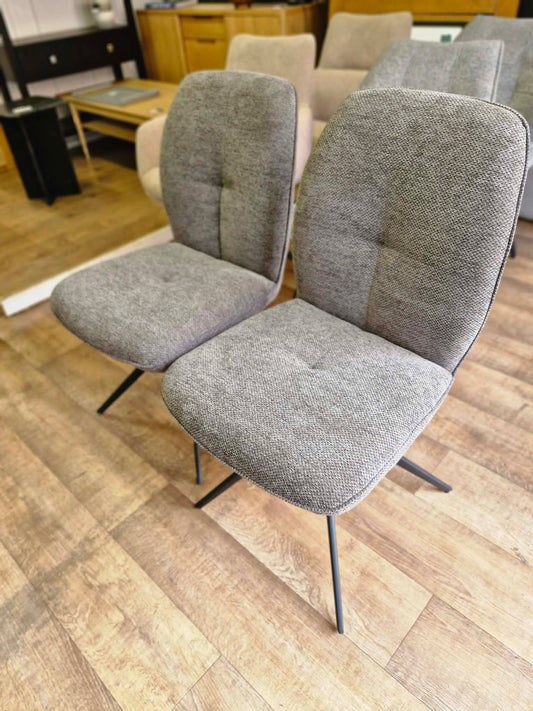 Grey Pebble Swivel Dining Chair / Set of 2