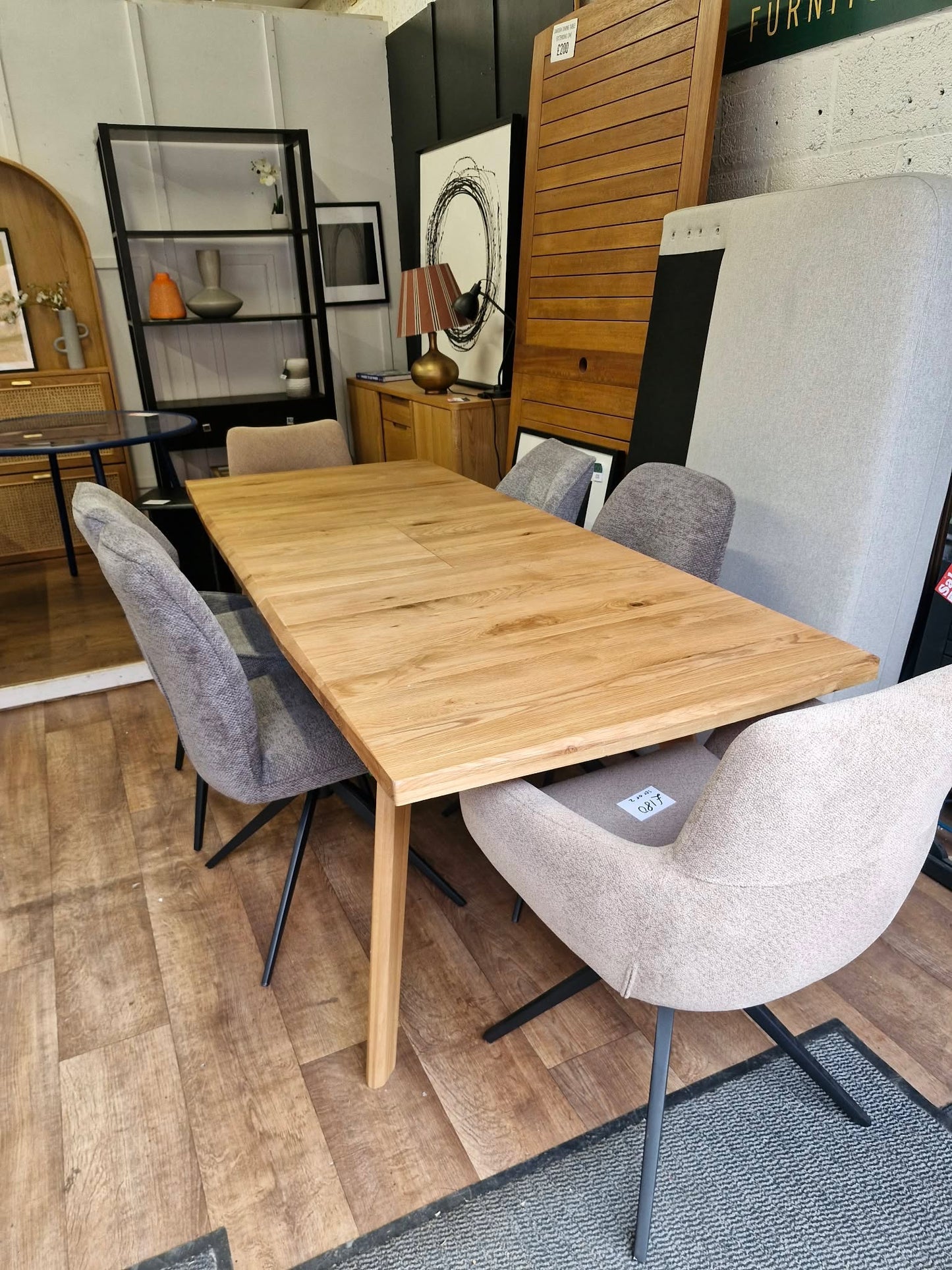 Solid Oak Extending Dining Table - Oaklee 6-8 seater OFL