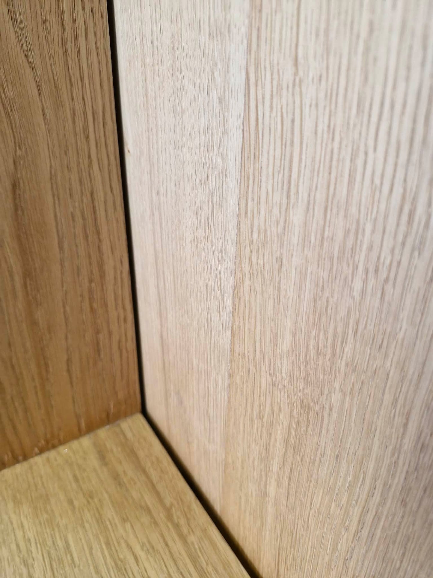 Oak and Rattan Arched Shallow Shoe Storage Hallway Cabinet