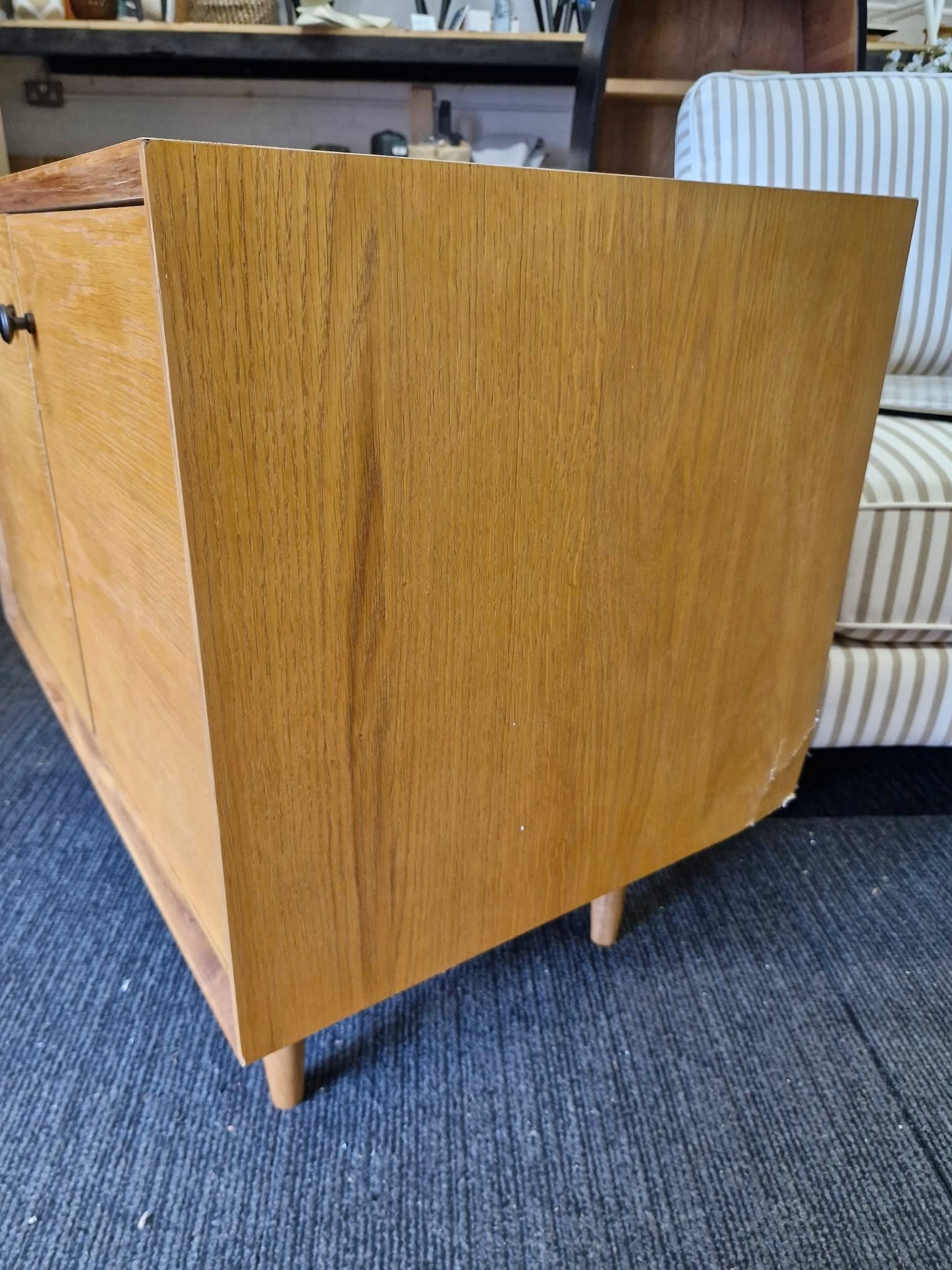 Vintage Style Small Cabinet / Dark Oak Vanity Unit