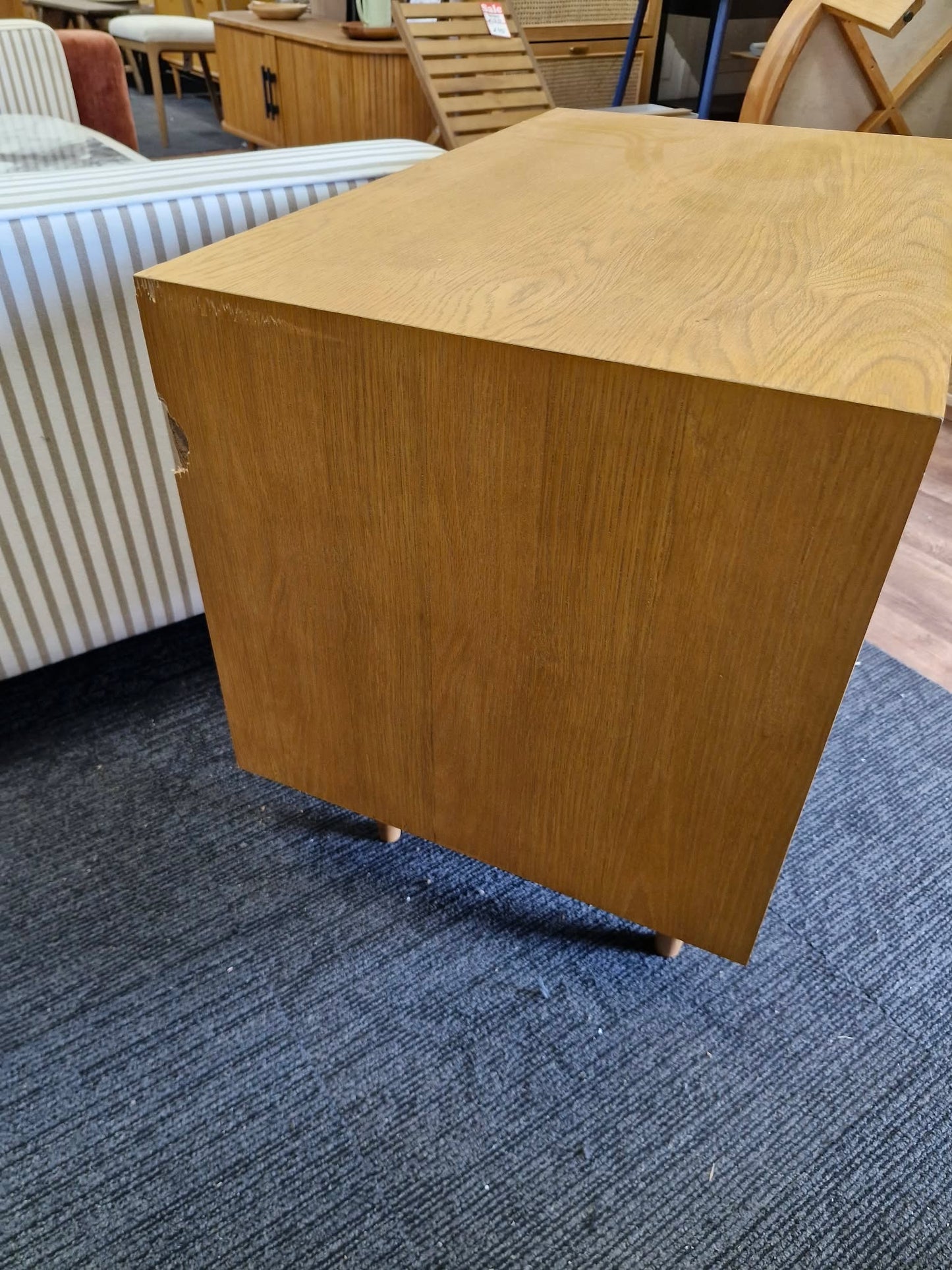 Vintage Style Small Cabinet / Dark Oak Vanity Unit