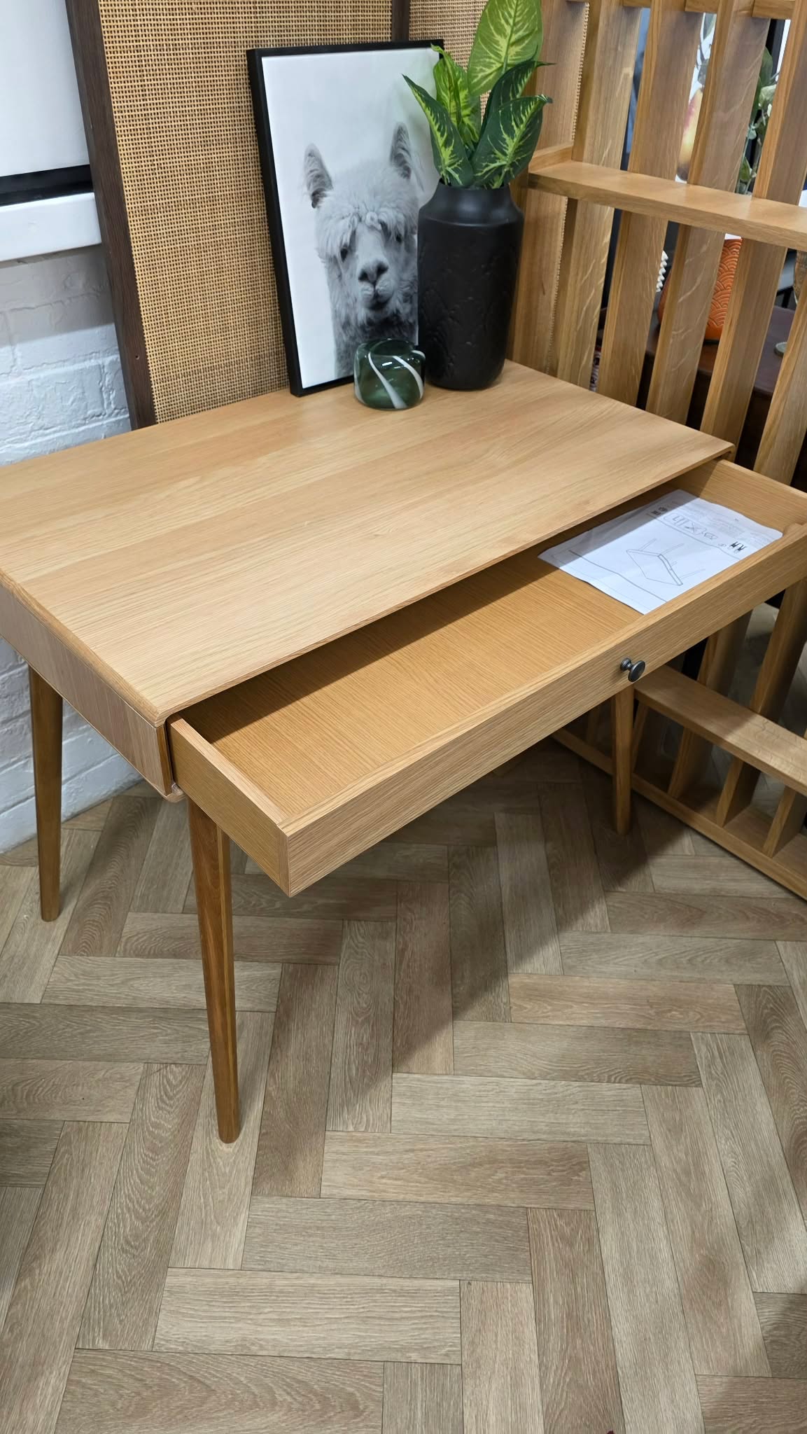 Oak Desk with Drawer
