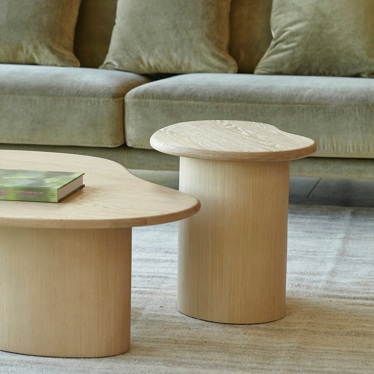 Oak Side Table AM. PM. Phlu RRP £240 / Organic Shape