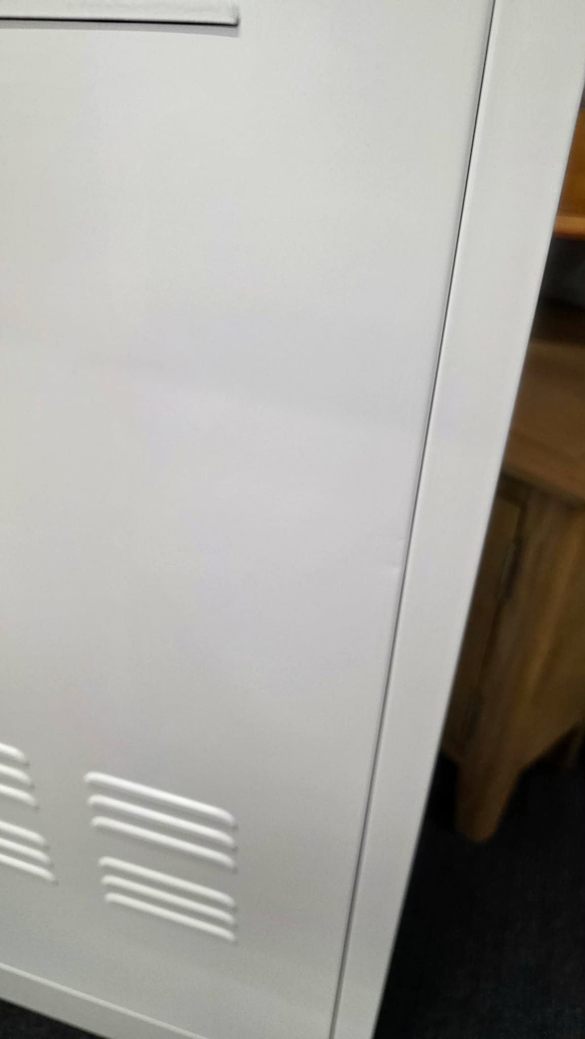 White Metal Locker Cabinet - 2 Doors
