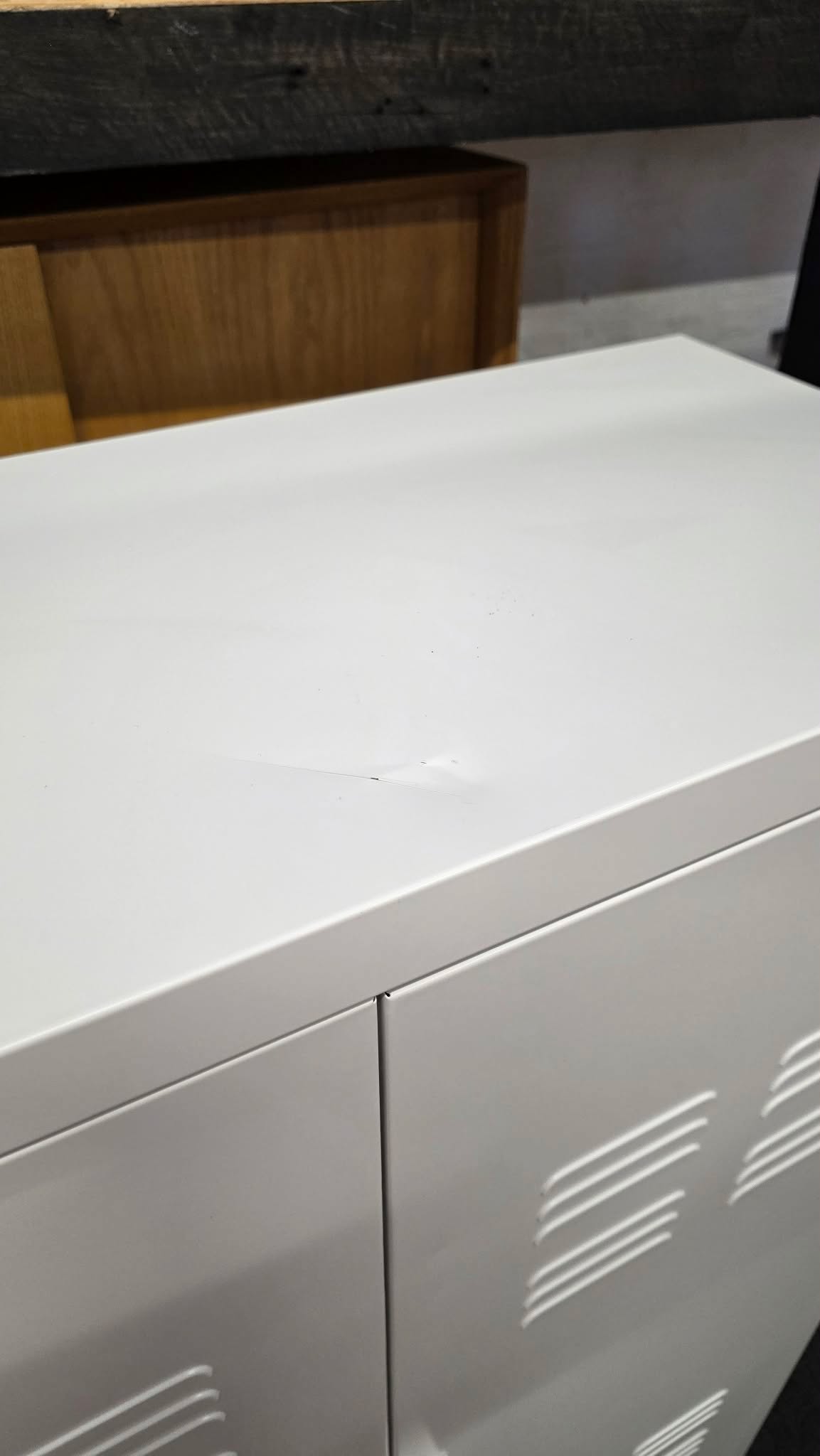 White Metal Locker Cabinet - 2 Doors