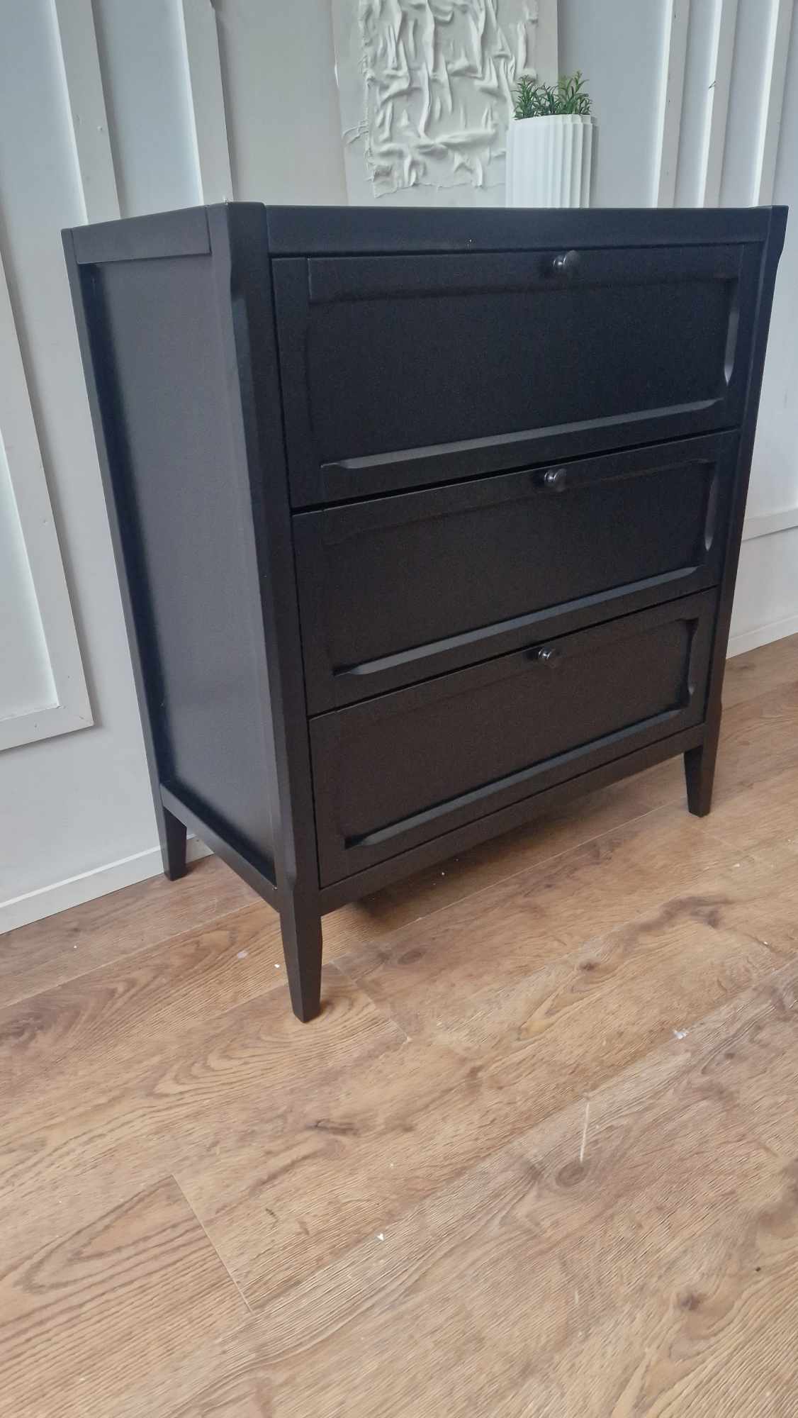 Black  Chest Of 3 Drawers