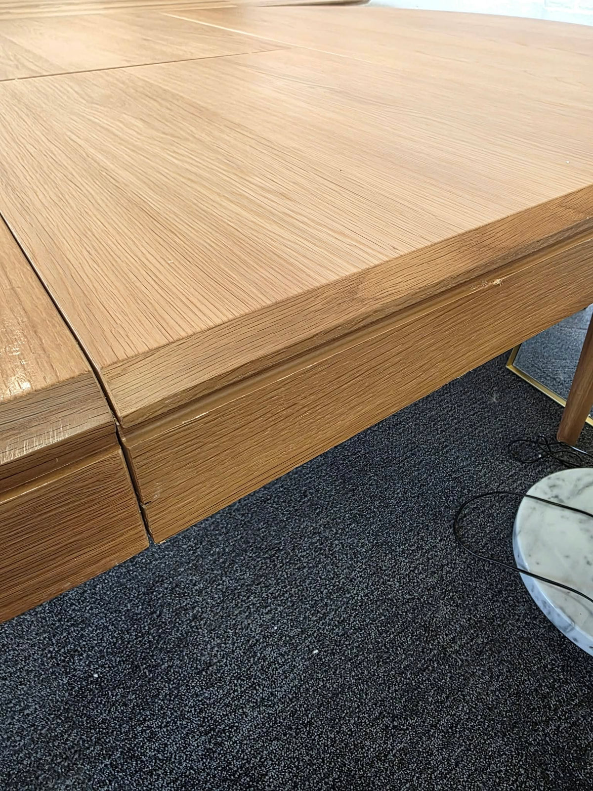 Round Extendable Oak Dining Table - Seats 4 to 8