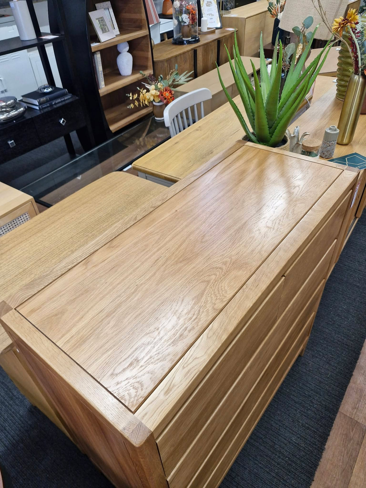 Solid Oak 5 Drawer Chest of Drawers | Oak Furniture Land Durham