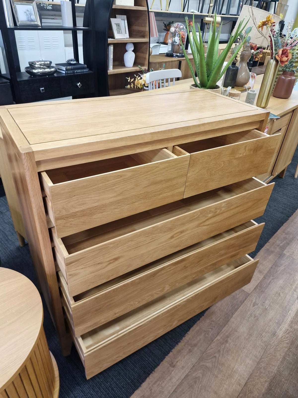Solid Oak 5 Drawer Chest of Drawers | Oak Furniture Land Durham
