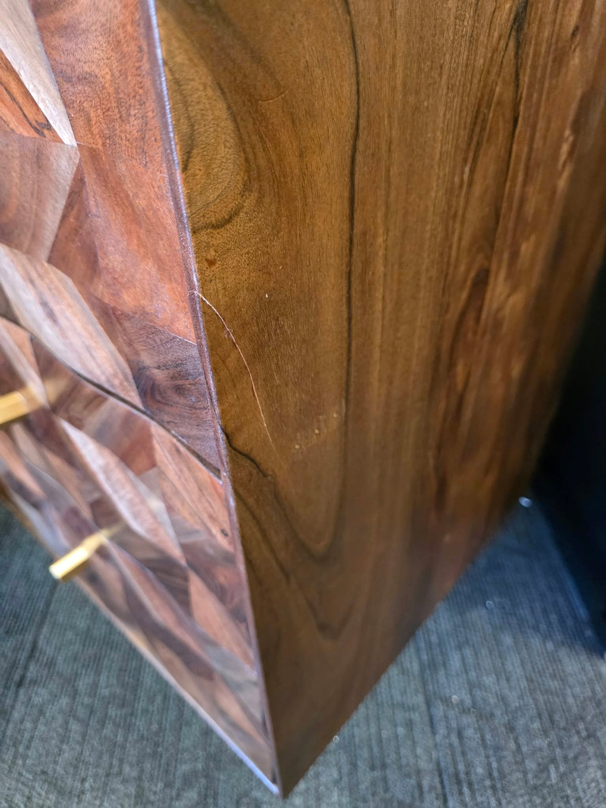 Dark Solid Wood Tallboy / Tall Chest of Drawers Swoon Franklin