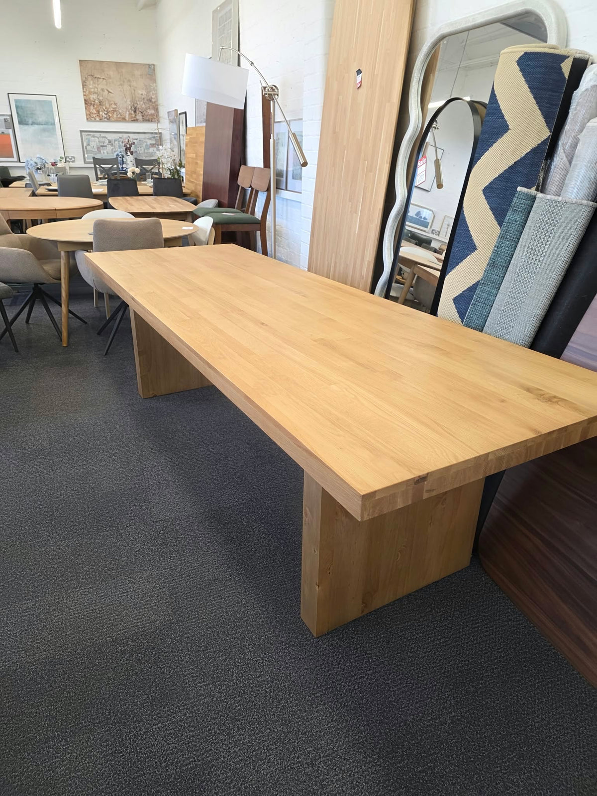 Large Solid Pine Dining Table 8-10 Seater, Farmhouse Style | La Redoute Malio