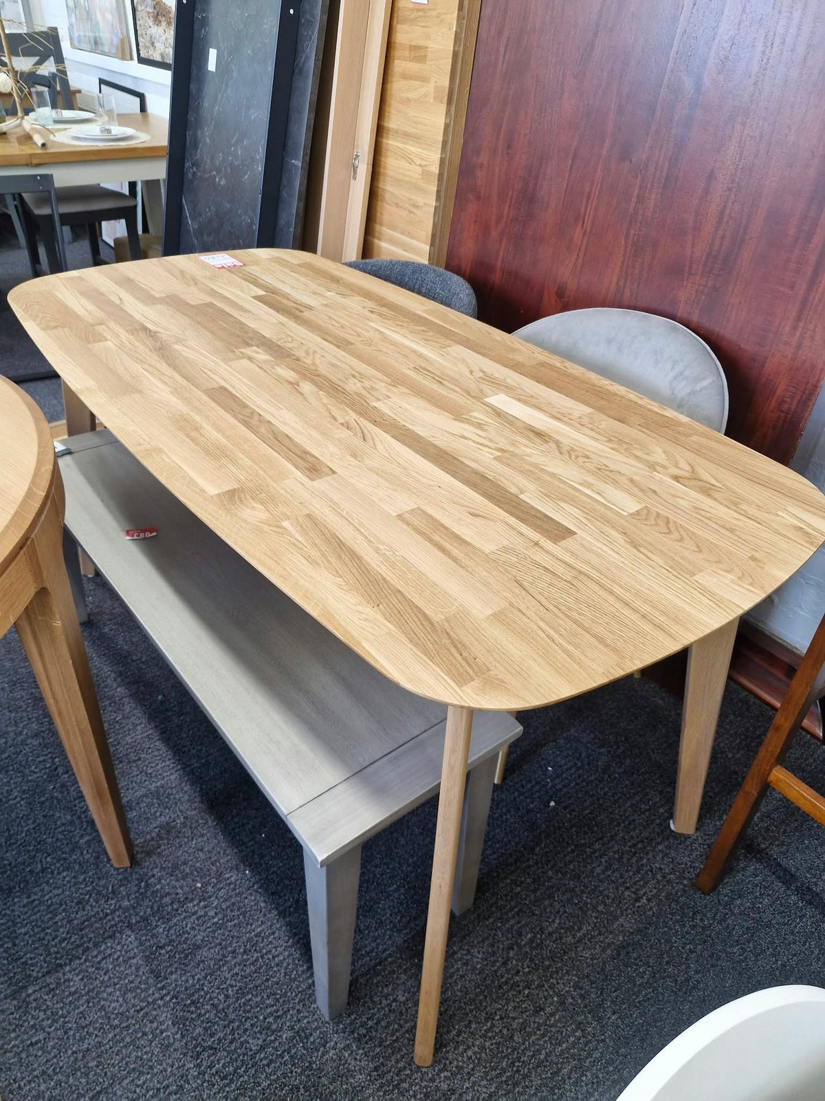 Solid Oak 6 Seater Dining Table Japandi Scandi Style| La Redoute Dalmar