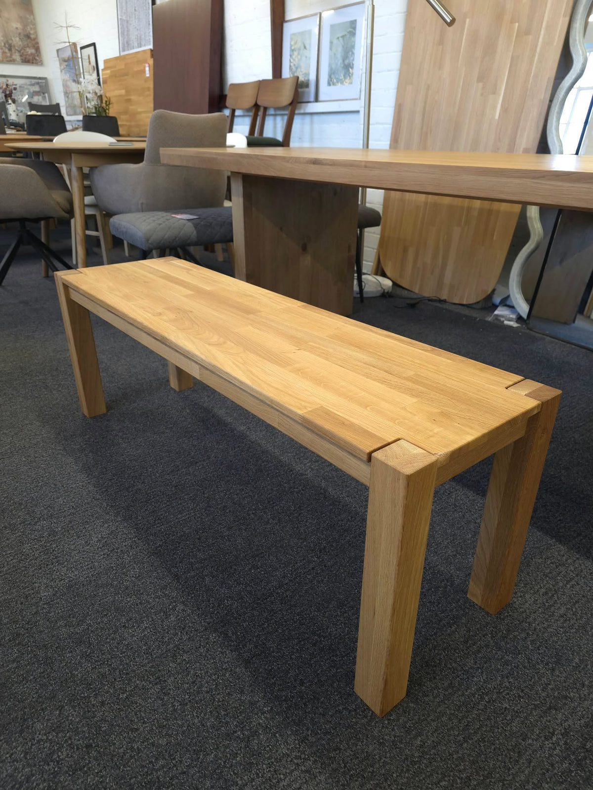 Solid Oak Dining Bench, 2 Seater | La Redoute Adelita