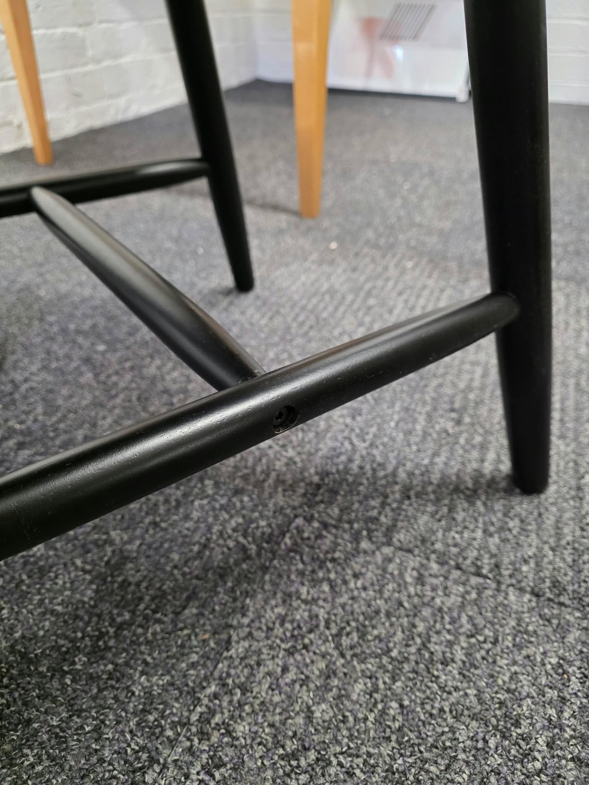 Set of 4 Black Windsor Spindle Back Wooden Dining Chairs