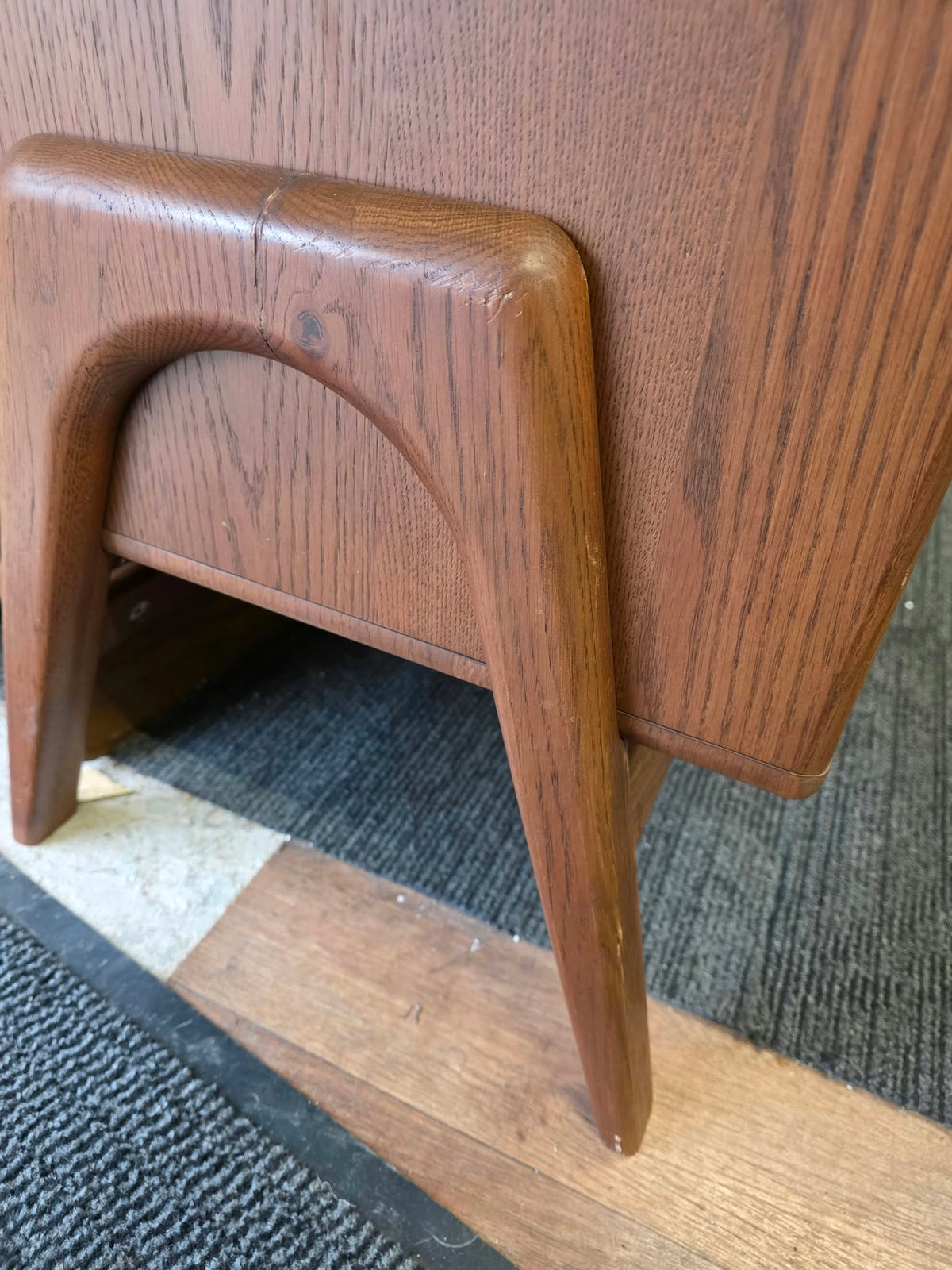 Mid Century Oak Bookcase with Sliding Doors and Drawers | G Plan Vintage Chiltern
