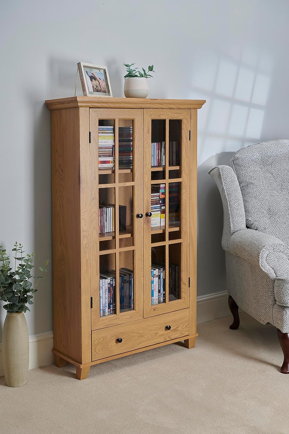 Oak Display Cabinet, Bookcase