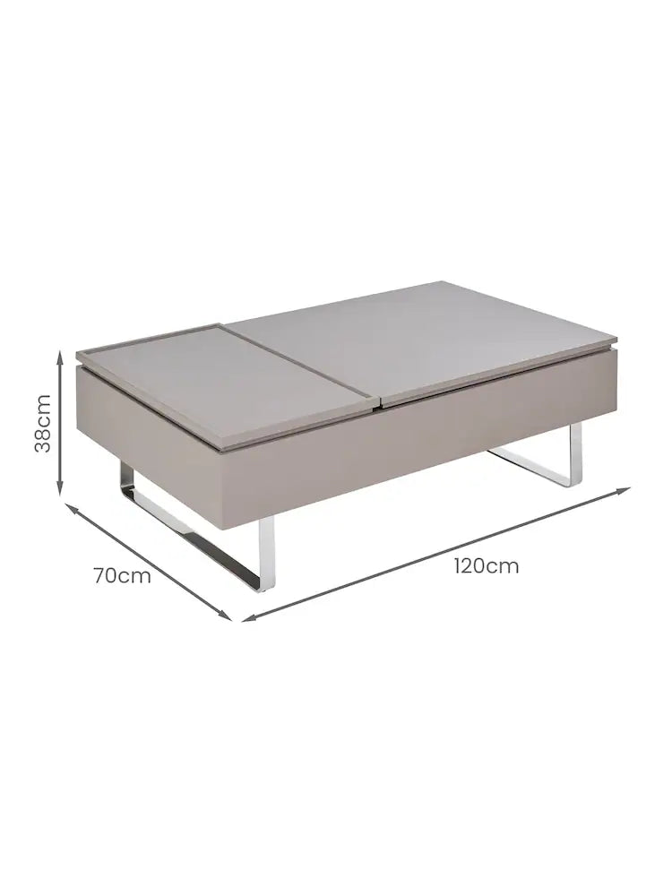 Large Oak Storage Coffee Table / Lift Up Tray top Storage