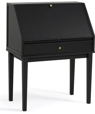 Black Bureau / Storage Cabinet with Desk