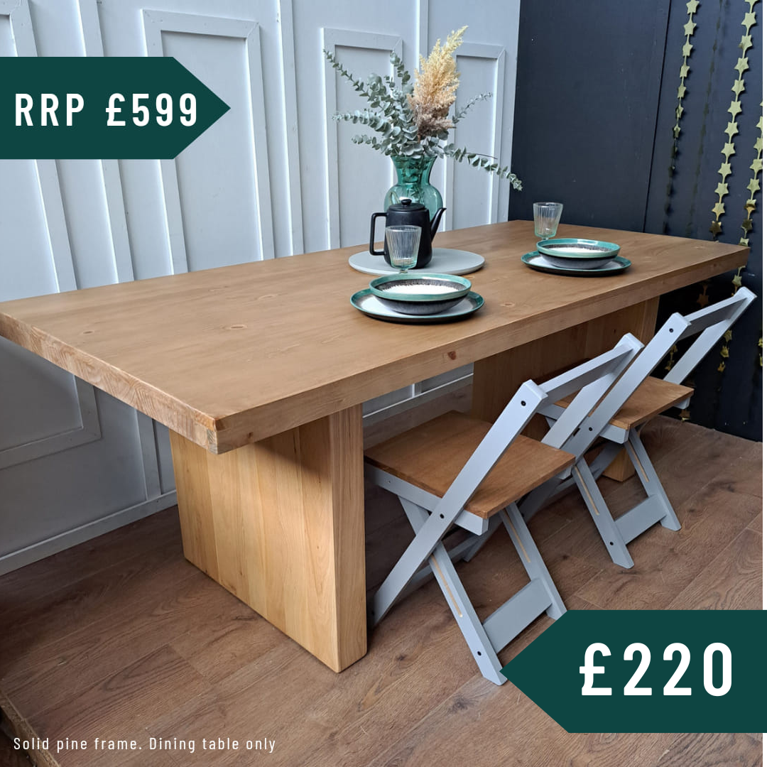 Solid pine table and 6 chairs shop