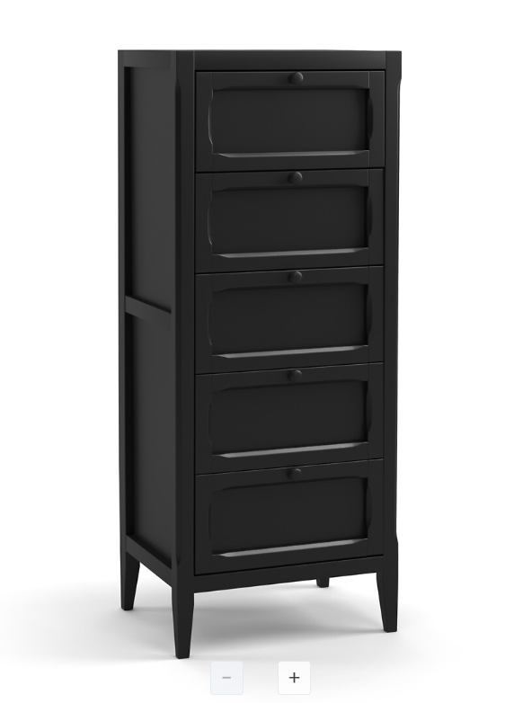 Black 5-Drawer Tallboy / La Redoute Eugenie RRP £350