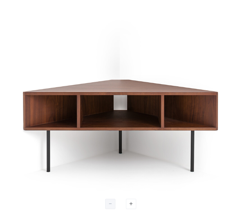 Walnut Veneer TV-HIFI Corner Unit / La Redoute RRP £425