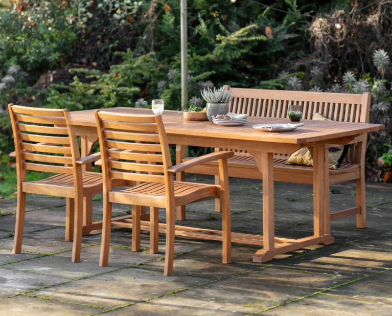 Outdoor Dining Table / Extra Large Extending, Solid Wood