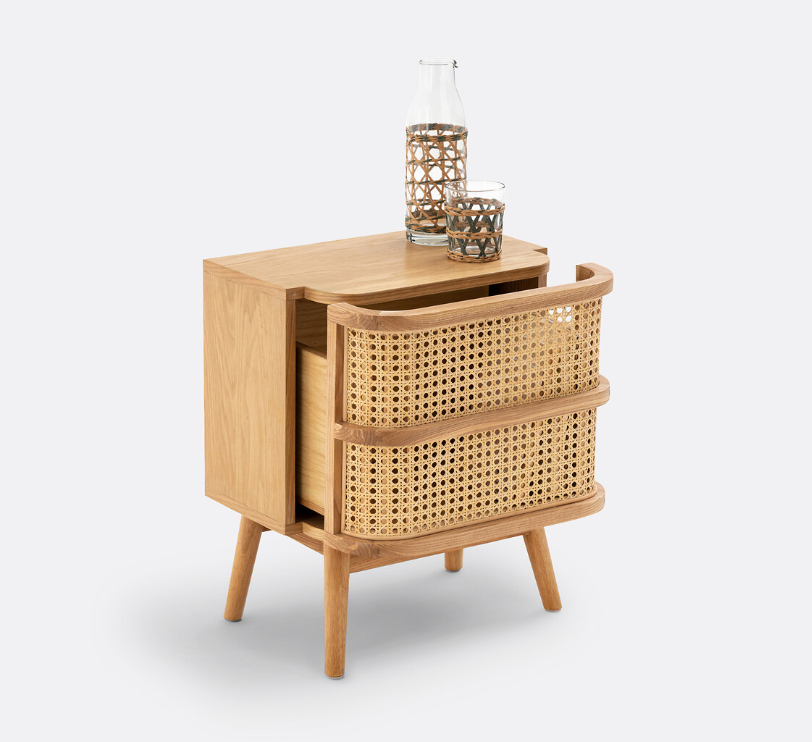 Cane Bedside Table with 1 Drawer / La Redoute Laora