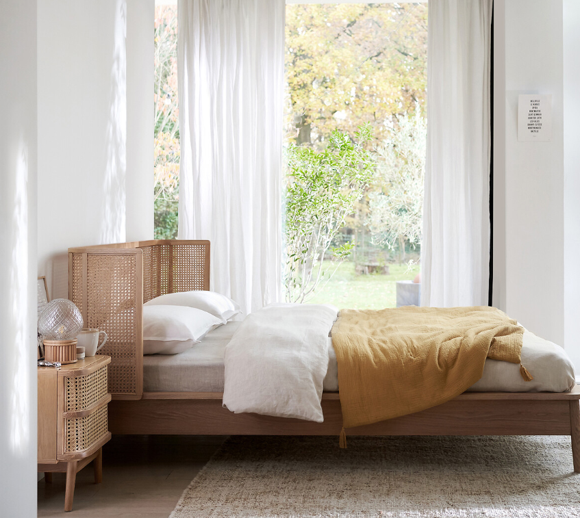 Cane Bedside Table with 1 Drawer / La Redoute Laora