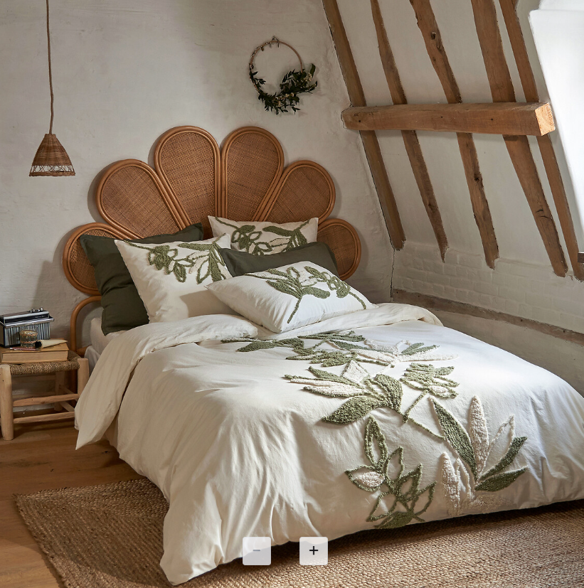 Vintage style KIng Rattan Headboard  / Sunburst Style La Redoute Flores