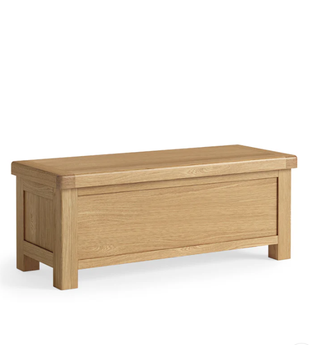 Oak Blanket End Of Bed Storage Box / Trunk