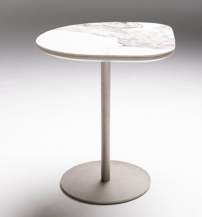 Marble Effect Stone Side Table