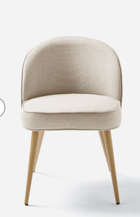 Light Cream and Oak Effect Legs / Set of 2