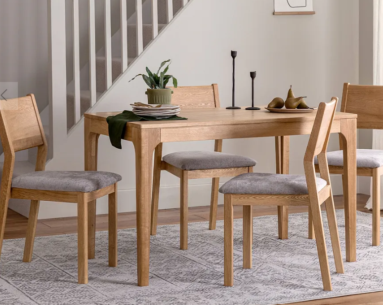 Solid Oak Scandi Style Dining Table / Oak Furnitureland Durham