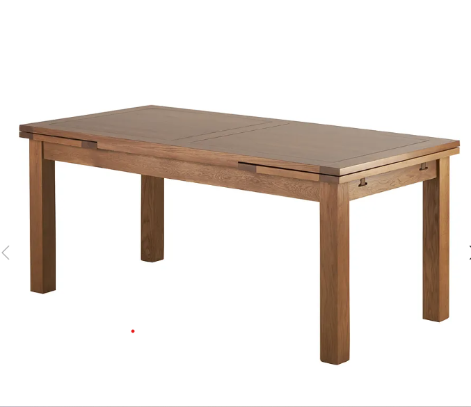 Rustic Solid Oak Extending Dining Table / 8-10 seater
