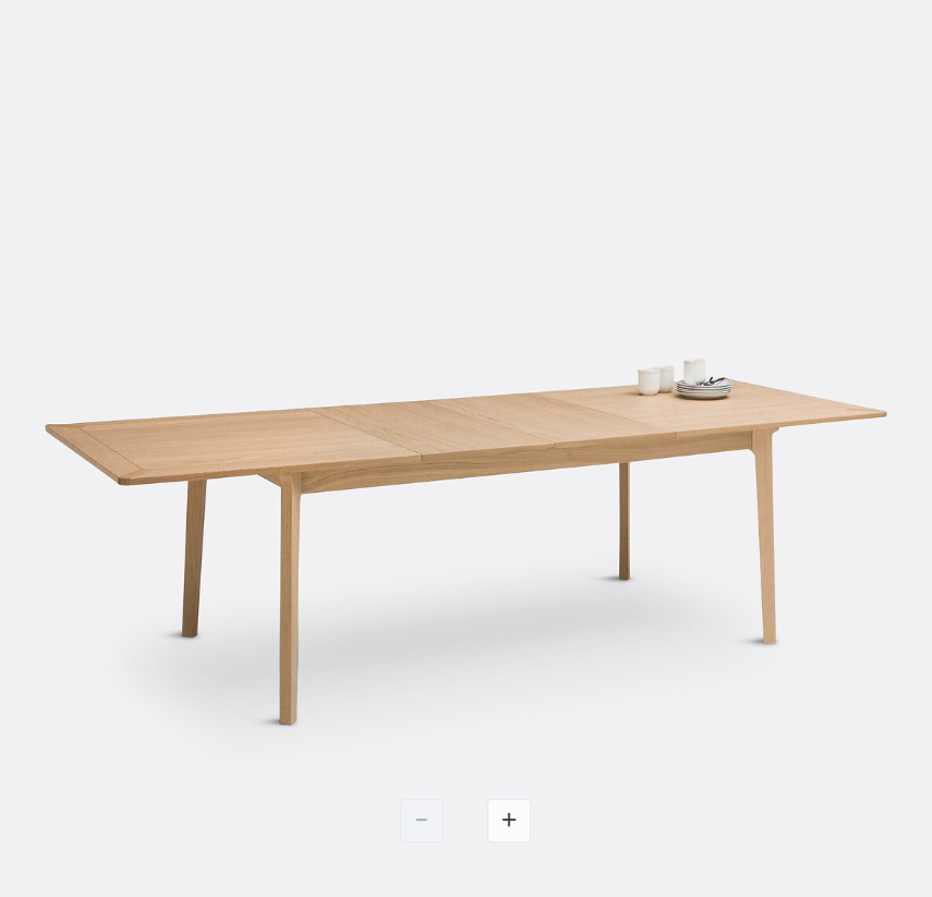 Large Light Wood / Oak 6-10 Seater Extending Dining Table