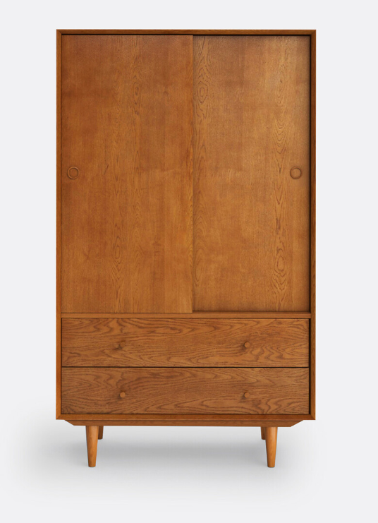 Vintage Style 2 Door Wardrobe with 2 drawers