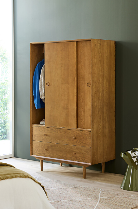 Vintage Style 2 Door Wardrobe with 2 drawers